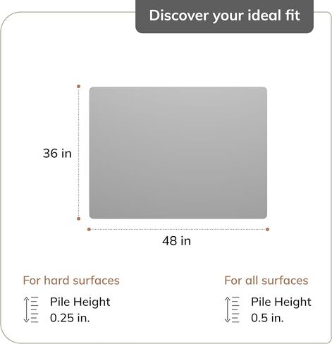 سجادة كرسي مكتب أنجي ماونتن لجميع الأسطح - مضادة للانزلاق، سهلة التدحرج، سجادة مكتب مكتبية ممتازة لحماية الأرضيات الصلبة، مصممة حصريًا للمكاتب المنزلية، مكناس (36 × 48) in Kuwait