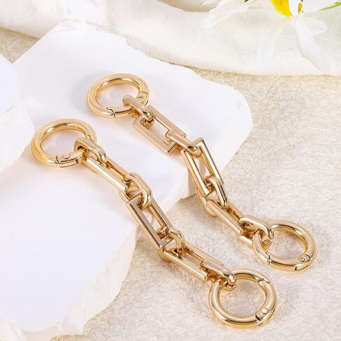 2Pcs Bag Extender Chain Metal Pearl Double Purse Strap Extenders for Handbags Crossbody Bag Gold Purse Extender Chain Purse Strap Replacement Black White Purse Accessories Bag Charms Mobile Phone Case in Saudi Arabia
