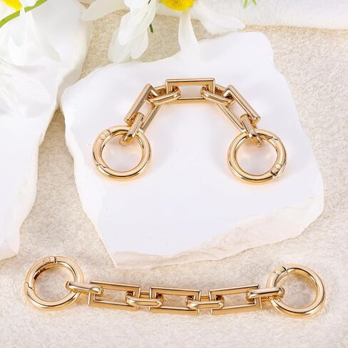 2Pcs Bag Extender Chain Metal Pearl Double Purse Strap Extenders for Handbags Crossbody Bag Gold Purse Extender Chain Purse Strap Replacement Black White Purse Accessories Bag Charms Mobile Phone Case in Saudi Arabia