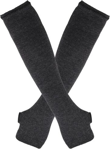DOOVID Women Long Arm Warmers Fingerless Gloves Arm Warmer Winter Knit Thumb Hole Gloves in Saudi Arabia