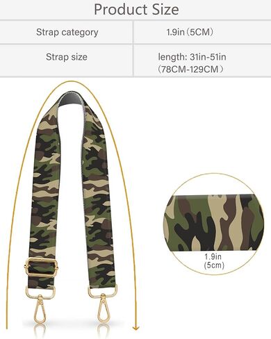 حزام محفظة بديل بحزام كتف عريض 5.08 سم، حزام حقيبة يد لطيف، أحزمة بديلة لحزام الحقيبة قابلة للتعديل in Kuwait