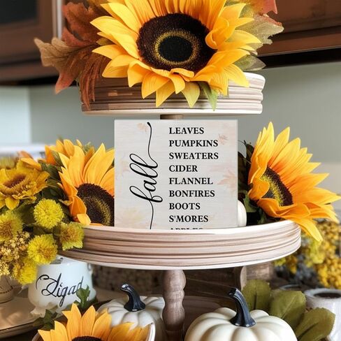 كرة القدم صندوق خشبي علامة الفن مكتب ديكور الخريف وكرة القدم كتلة الخشب علامة الخريف القرع علامة ديكور 5 × 5 بوصة لجدار رف الطاولة in Kuwait