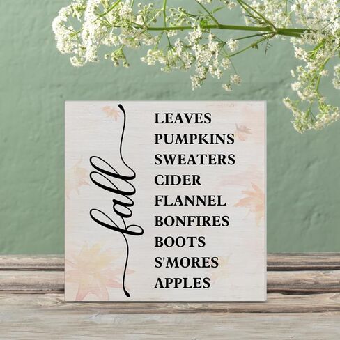 كرة القدم صندوق خشبي علامة الفن مكتب ديكور الخريف وكرة القدم كتلة الخشب علامة الخريف القرع علامة ديكور 5 × 5 بوصة لجدار رف الطاولة in Kuwait