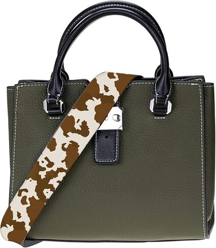 حزام محفظة بديل بحزام كتف عريض 5.08 سم، حزام حقيبة يد لطيف، أحزمة بديلة لحزام الحقيبة، أحزمة بديلة فاخرة قابلة للتعديل باللون البني المنقوش in Kuwait