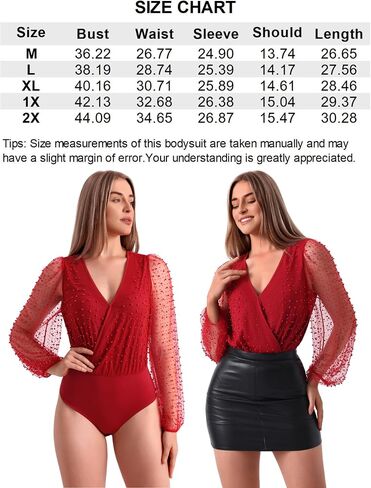 Women's Sexy V Neck Rhinestone Bodysuit Pearl Top Mesh Long Sleeve Wrap Blouse Body Suit Sparkly Concert Outfit in Saudi Arabia