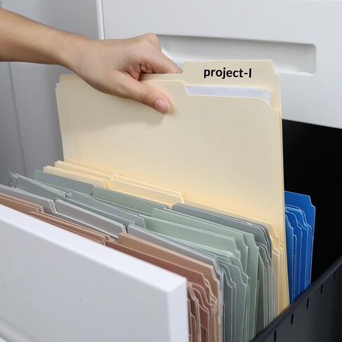 SUNEE File Folders with Fasteners, Manila Folders Letter Size, 2 Reinforced Fasteners, 1/3-Cut Tab, Manila, 50 Pack, Keep Organized for Your Office Documents School Files in Saudi Arabia