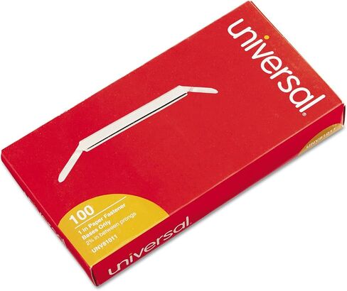 Universal UNV81011 2.75 in. Center to Center 1 in. Capacity 2-Piece 2-Prong Paper Fastener Base - Silver (100/Box) in Saudi Arabia