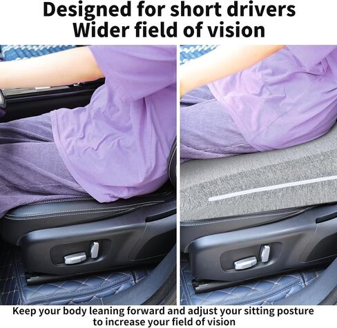 HOMBYS Adjustable Car Booster Seat for Short Drivers, Adult Booster Seat for Car, Supportive Memory Foam Filling, 2 Heights for Different People, Car Seat Pad for Lower Back Reduce Discomfort in Saudi Arabia