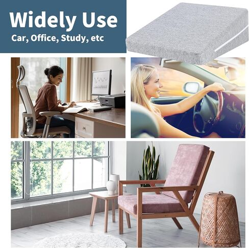 HOMBYS Adjustable Car Booster Seat for Short Drivers, Adult Booster Seat for Car, Supportive Memory Foam Filling, 2 Heights for Different People, Car Seat Pad for Lower Back Reduce Discomfort in Saudi Arabia