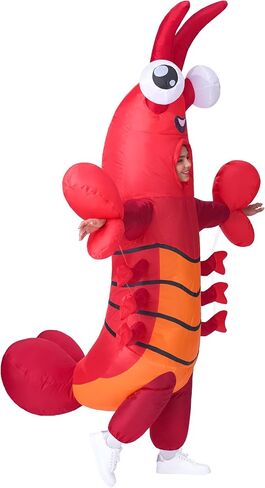 أزياء Spooktacular Creations للبالغين قابلة للنفخ، أزياء الهالوين المنتفخة لجراد البحر لكامل الجسم تتميز بزردية ضخمة لحفلات الهالوين التنكرية in Saudi Arabia