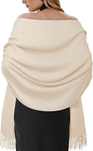 شالات وأغطية الباشمينا النسائية لفساتين السهرة وحفلات الزفاف ووصيفة العروس والشتاء الدافئ وشاح طويل in Kuwait