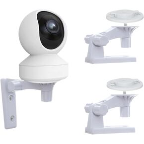 TEKCAM Camera Wall Mount Compatible with Reolink E1/E1 Pro, 180°Adjustable Wall Corner Bracket Ceiling Camera Mount Outdoor Indoor for Drill Installation, Camera Base Mount, 2 Pack, White