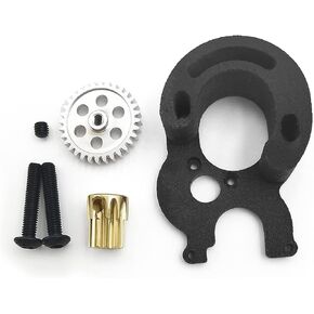 RC Brushless Conversion Kit Motor Mount with Pinion Spur for 1/24 RC Crawler Car Axial SCX24 Upgrades Parts