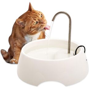 Aqua Mini Portable Pet Water Fountain - Automatic Drinking Bowl for Cats and Dogs - Stainless Steel Faucet - Replaceable Filters - Easy Cleaning - Ideal for Multiple Pets - 1.2L/42 fl oz - Blue