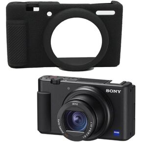 غطاء حماية من السيليكون ZV-1F، غطاء إطاري لهاتف Canon Sony ZV-1F، جراب كاميرا من جل السيليكون متوافق مع Sony ZV-1F (أسود) سهل التركيب in Kuwait