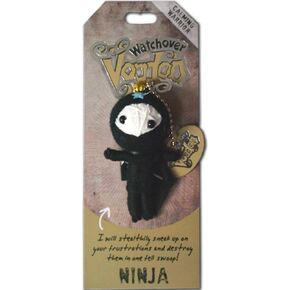 Watchover Voodoo - String Voodoo Doll Keychain – Novelty Voodoo Doll for Bag, Luggage or Car Mirror - Ninja Voodoo Keychain, 5 inches, Multicolor (108010025)