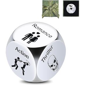Remifala 3PCS Anniversary Date Night Ideas Dice Movie Night Decider Dice Dood Decision Dice Gifts for Boyfriend Girlfriend Him Her Husband WifeBirthday Dating Gift Idea Stocking Stuffers