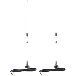 Dual Band VHF 136-174MHz UHF 400-470MHz Magnetic Base SMA Female Antenna for Walkie-Talkie Ham Radio Handled Two Way Radio Kenwood Baofeng UV-5R UV-82 BF-888 BF-F8HP (2-Pack), Eifagur