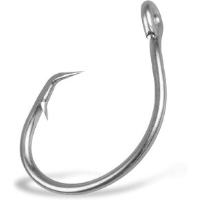 Tuna Circle Hooks, Stainless Steel Catfish Circle Hooks Saltwater 2X Strong Short Shank Big Game Hooks for Catfish Bass Tuna Size 8/0-18/0