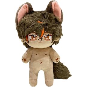 niannyyhouse 20cm Plush Doll Rabbit Ears Boy Tail 8in Humanoid Stuffed Body no Attribute Wearable Clothing Dress Up Gifts (2-with Skeleton)