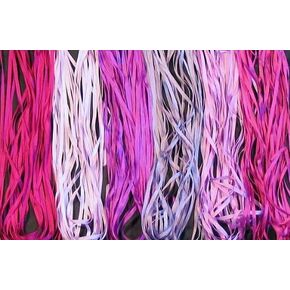 New ThreadNanny 6 Spools of 100% Pure Silk Ribbons - Purple/Violet Tones - 60 MTS x 4mm