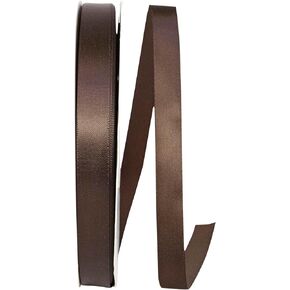 Reliant Ribbon Single Face Sfs Satin Ribbon, 5/8 Inch X 100 Yards, Chocolate Brown