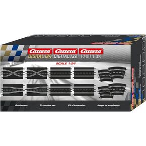 Carrera 1:24 Scale Track Extension Set - Accessory Pack includes 12 Pieces - For Use With Digital 124, 132 and Evolution Carrera Slot Car Racetrack Systems, Large