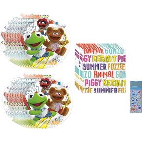 Muppet Babies Birthday Party Supplies Bundle Pack includes 16 Lunch Paper Plates, 16 Lunch Paper Napkins, 1 Dinosaur Sticker Sheet (Bundle for 16) in Saudi Arabia