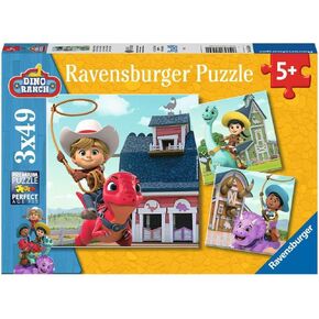 Ravensburger 5589 Dino Ranch Jigsaw Puzzles for Kids Age 5 Years Up-3x 49 Pieces