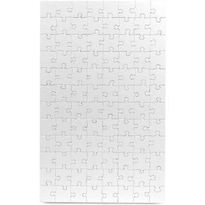 Hygloss Products Blank Jigsaw Puzzle – Compoz-A-Puzzle – 10 x 16 Inch - 96 Pieces, 4 Puzzles with Envelopes