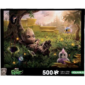 AQUARIUS Guardians of the Galaxy Baby Groot Puzzle (500 Piece Jigsaw Puzzle) - Glare Free - Precision Fit - Virtually No Puzzle Dust - Officially Licensed Guardians of the Galaxy Collectibles-14x19 In