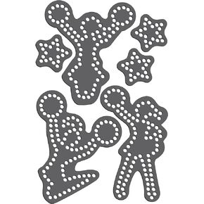 Rhinestone Genie Cheer Leaders Magnetic Rhinestone Template, Black