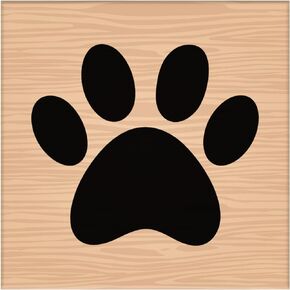 CRASPIRE Wooden Rubber Stamp Paw Print Decorative Wood Stamps Vintage Wood Mounted Rubber Stamps for Card Making DIY Art Crafts Scrapbooking Journal Diary Letter Planner