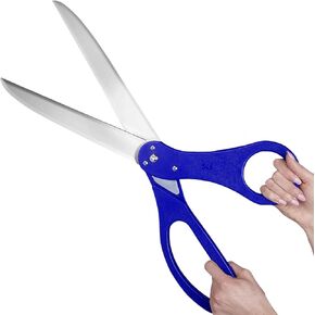 25" Blue Grand Opening Scissors – Blue Giant Scissors for Ribbon Cutting Ceremony Heavy Duty Scissors Giants Ribbon Cutting Scissors for Special Events Inaugurations and Ceremonies