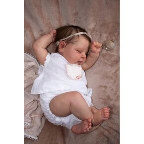 Angelbaby 20inch Reborn Realistic Baby Doll Girl Look Real Soft Asleep Newborn Baby Lifelike Handmade Bebe Doll Cute Doll Sets for Toddlers Toys
