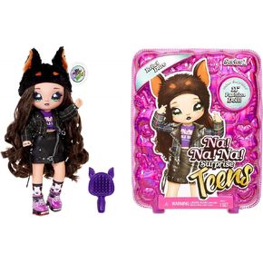 Na Na Na Surprise Teens Fashion Doll – Rebel Dare, 11" Soft Fabric Doll, Dog Inspired
