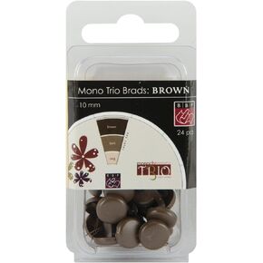 Bazzill Brads 10mm 24/Pkg-Brown