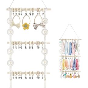 حامل عصابة رأس مع 3 قطع من عصابة الرأس، منظم إكسسوارات شعر الأطفال للفتيات، منظم حامل القوس لديكور جدار المنزل في غرفة الأطفال in Kuwait