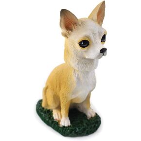 Animal Den Chihuahua T/W Dog Bobblehead Figure for Car Dash Desk Fun Accessory