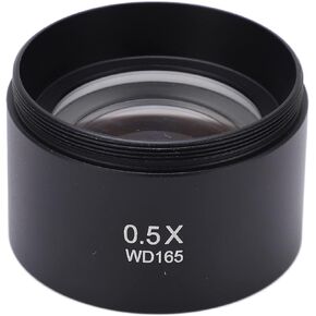 WD165 0.5X Microscope Objective Lens, Wide Field Magnification Objective Lenses for Laboratory