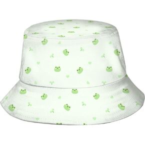 Frog Cute Bucket Hat for Unisex Women Men Foldable Fisherman Hat Beach Sun Hats Outdoor Summer Travel Cap