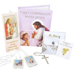 First Communion Gift Set with Rosary and Mass Book