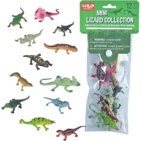 Wild Republic Mini Lizard Polybag, Kids Gifts, Educational Toys, Reusable Bag, 12Piece, Medium