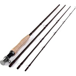 Fly Fishing Rod 3/4wt 5/6wt 4 Sections Portable Carbon Fiber Blanks Light Weight Medium Fast Action for Freshwater Travel Fishing
