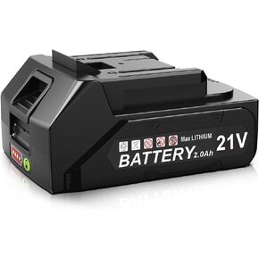 21V Lithium Battery - 2.0Ah Li-ion Battery Packs for Cordless Tools, Long Life Battery with Battery Level Indicator