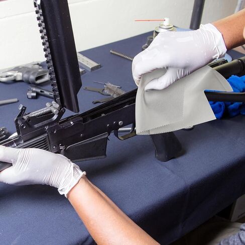 5 قطع من قماش تنظيف الأسلحة مقاس 12 × 12 - قماش رمادي من الألياف الدقيقة، منشفة خالية من الوبر، مناديل تنظيف رائعة لجميع أنواع الأسلحة النارية، حماية منظفة، احترافية، قابلة لإعادة الاستخدام in Kuwait