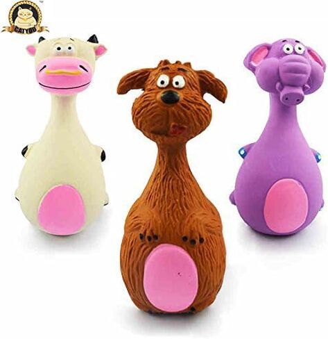 3 قطع من ألعاب الكلاب الآمنة المصنوعة من اللاتكس، لعبة الكلب المولي للمضغ، بطول 12.7 سم، للكلاب الصغيرة والمتوسطة الحجم in Kuwait