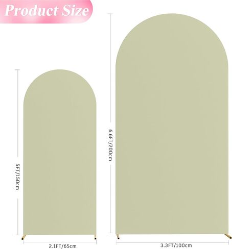 Wokceer غطاء قوس الزفاف 7.2FT، 6FT دنة تركيب قوس الزفاف يغطي 2 مجموعة مستديرة أعلى كيارا قوس خلفية تقف غطاء لعيد ميلاد حفل مأدبة الديكور المغبر الأزرق in Kuwait