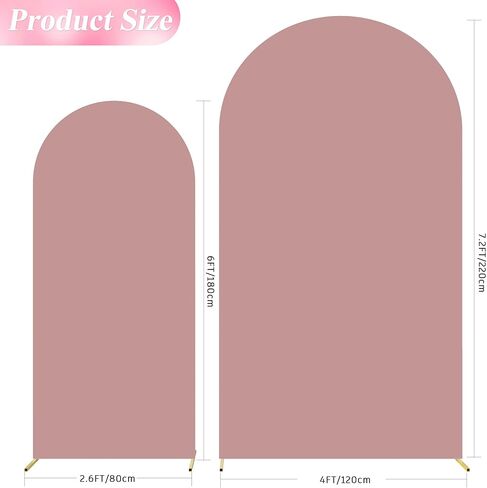 Wokceer Arch Backdrop Cover Beige Arch Covers Stretchy Backdrop Set of 2 in Kuwait