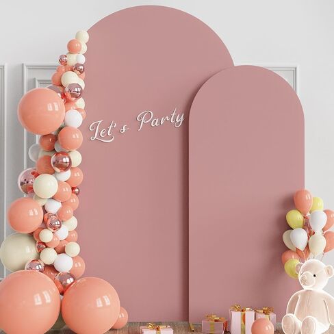 Wokceer Arch Backdrop Cover Beige Arch Covers Stretchy Backdrop Set of 2 in Kuwait